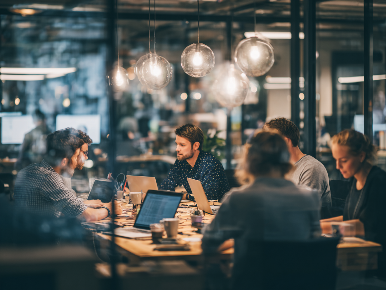 Strategy team working on user journey map